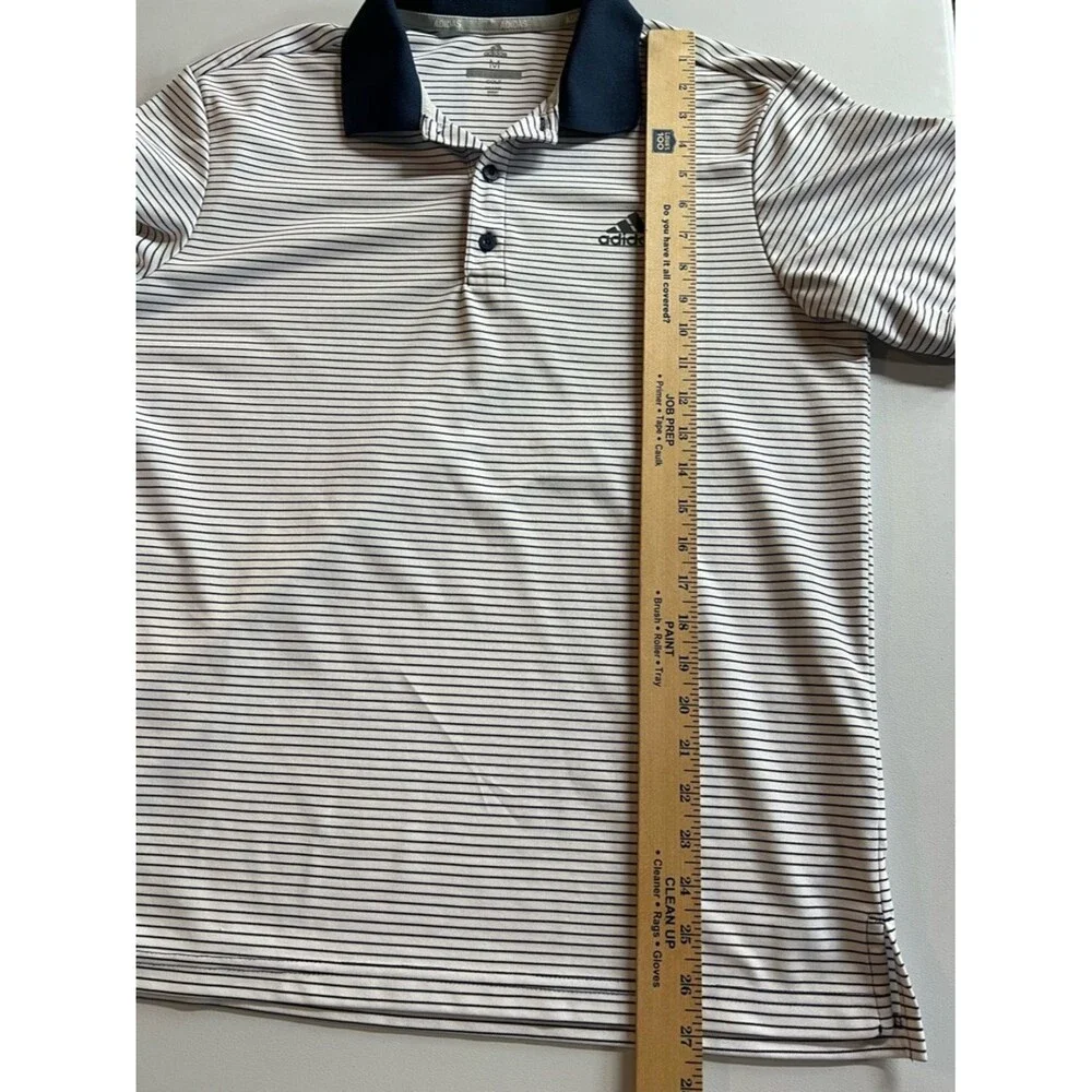 Adidas Golf Navy White Performance Polo Mens Medium